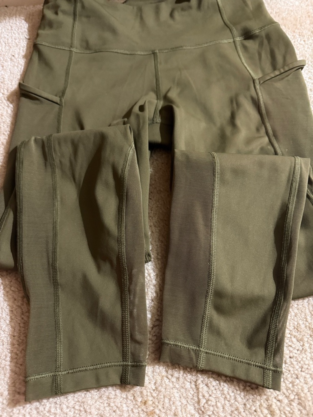 Athleta Ultimate Stash Mesh 7/8 Women's Leggings size small Acacia Olive - Picture 4 of 12